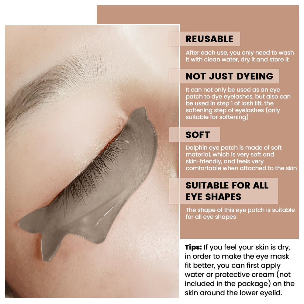 Libeauty dolphin eye patches close-up reusable patches protecting skin during tinting