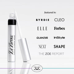 LiBrow on bathroom vanity in lifestyle setting, suggesting easy daily routine integration
