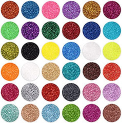 LICOOL GLITTER open jars laid in grid showcasing diverse holographic and metallic shades