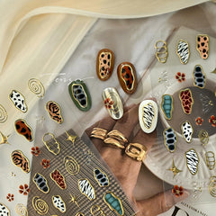 LIDUNANWU applied on manicured nails demonstrating stylish leopard accents