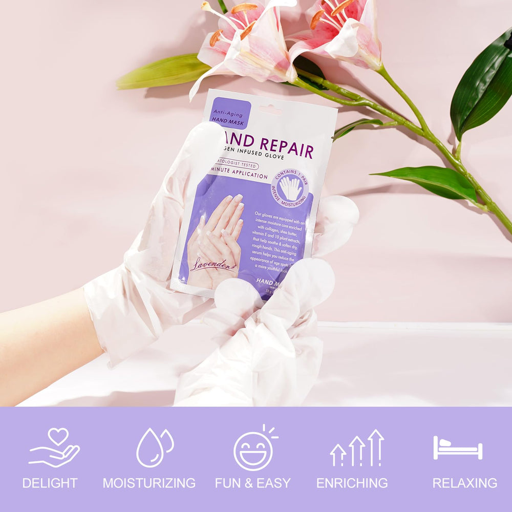 Liefiet close-up of glove interior saturated with hydrating serum