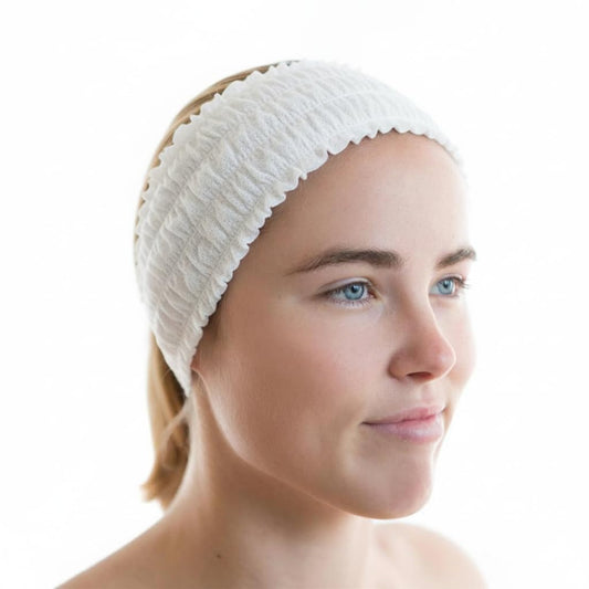 LIFESOFT front packaging showing 100 white headbands and hygienic benefits