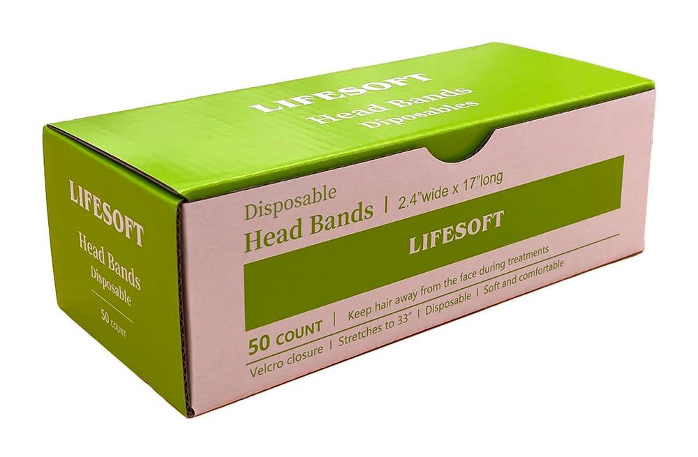 LIFESOFT headband in spa setting showing professional presentation