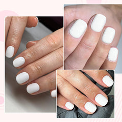 Lifextol press-on nails applied on hand model demonstrating instant polish look