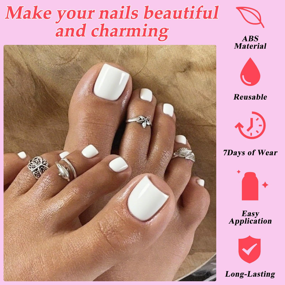 Lifextol size chart display of 12 different toe nail sizes for precise fit