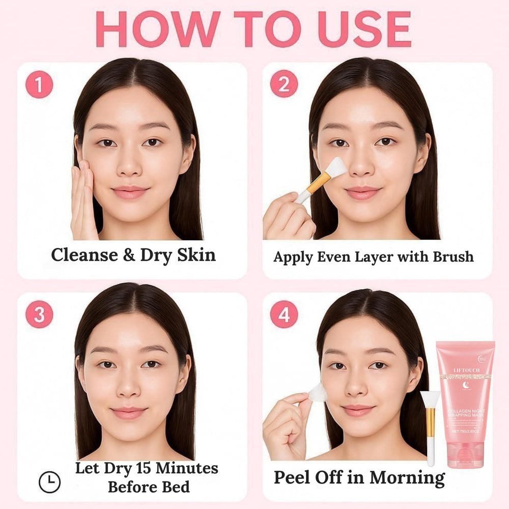 Liftouch peel-off morning removal showing gentle film lift for refreshed skin