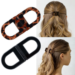 LIHELEI front view of leopard-print clip showing design and portability benefit