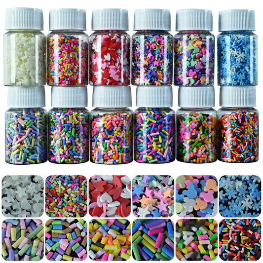 LIKETURE front view of 12-jar set showing colors and packaging, easy selection benefit