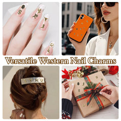 LIKEYO charms beside a ruler showing exact size and fit for nails and crafts