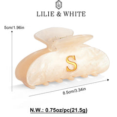LILIE&WHITE glitter and S monogram closeup showing decorative sparkle and durability
