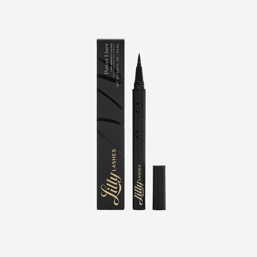 Lilly Lashes Power Liner front packaging showing product and branding, easy identification and benefit