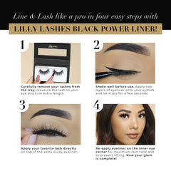 Lilly Lashes being used to attach a strip lash demonstrating secure hold and fast application