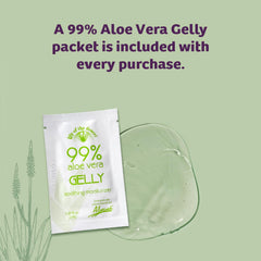 Lily Of The Desert clear gel texture close-up showing hydrating, non-greasy finish