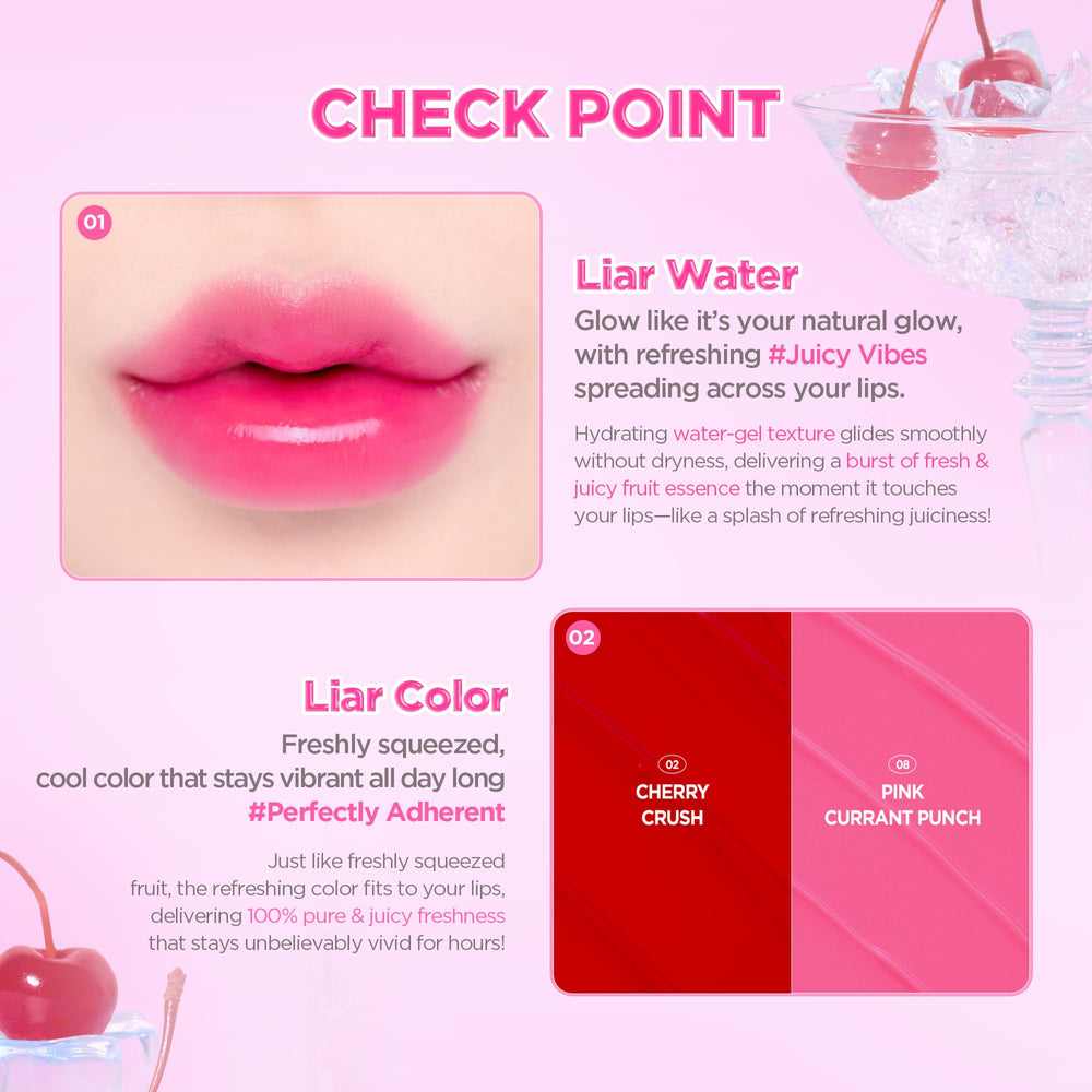 lilybyred on lips closeup showing rich blackberry color and long-lasting finish