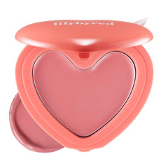 lilybyred front packaging showing heart-shaped blush, highlights portability