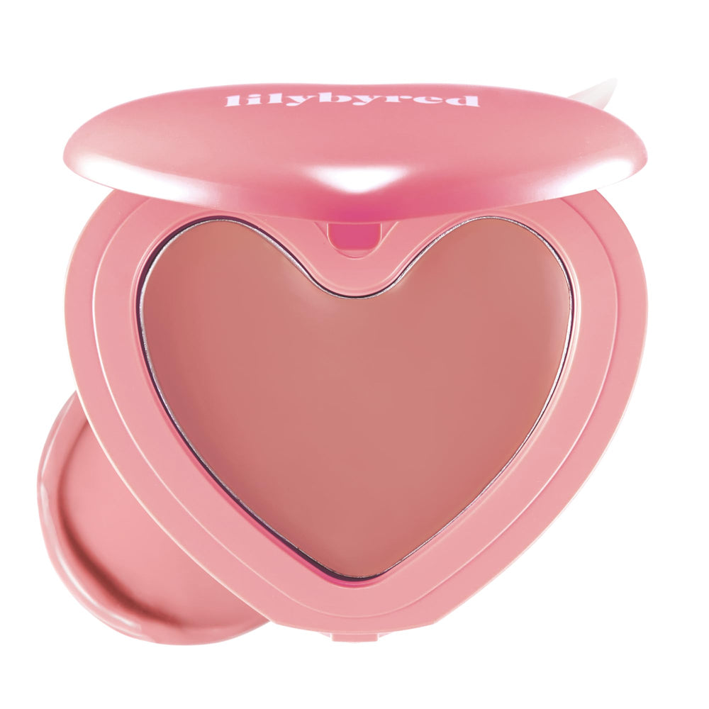 lilybyred heart-shaped compact front shows playful design and easy grab