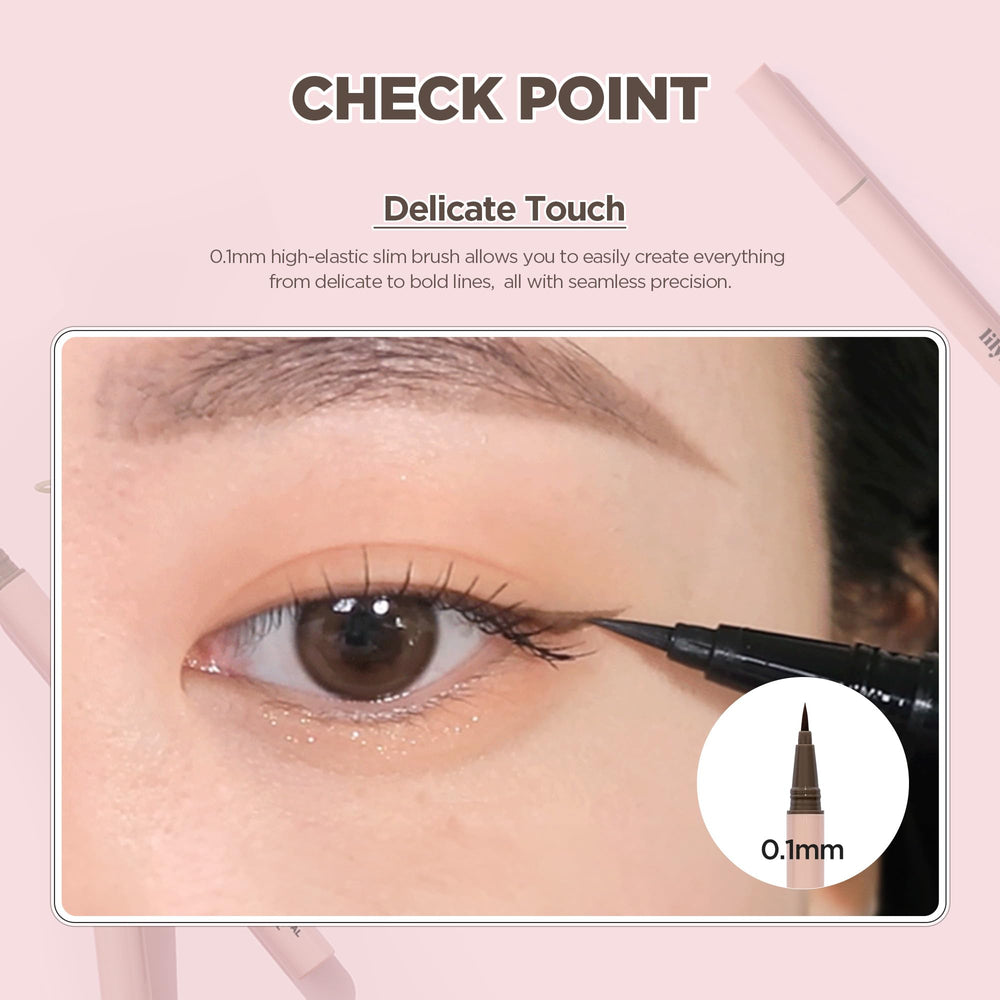 lilybyred applying penliner to lash line for clean tightlining benefit