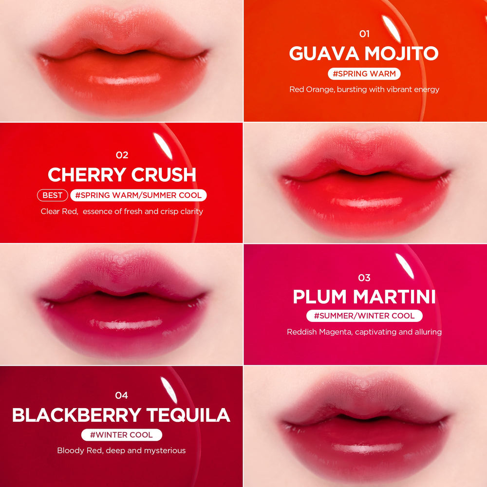 lilybyred swatches on fair skin demonstrating true-to-shade berry intensity