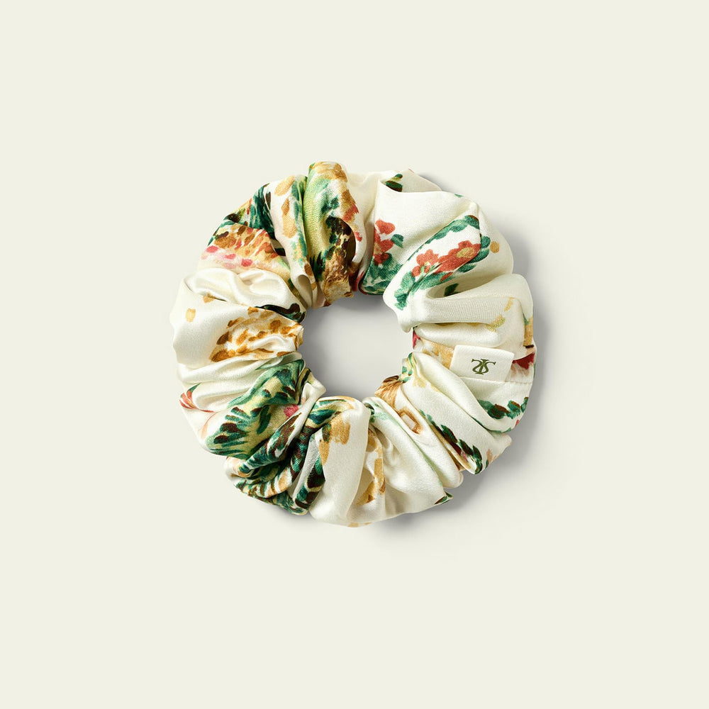 LilySilk silk scrunchie collection styled in outfits for color matching