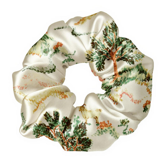 LilySilk silk scrunchie front view showing soft sheen and secure hold