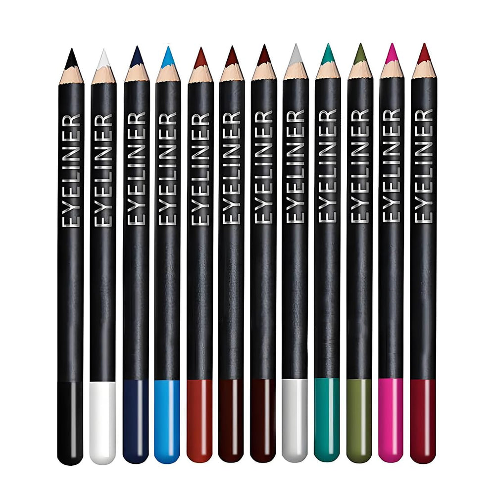 Linble front packaging showing all 12 matte eyeliner pencils, versatile kit