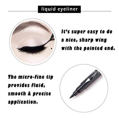 Linble pen creating an eye wing and stamp on eyelid for quick application benefit