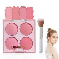 LingHaoLH palette front open showing four shades and brush for versatile looks