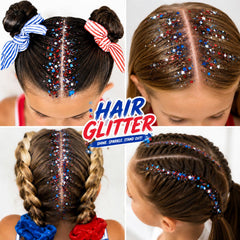 Lingyun glitter on hairline highlighting braid and root shimmer advantage