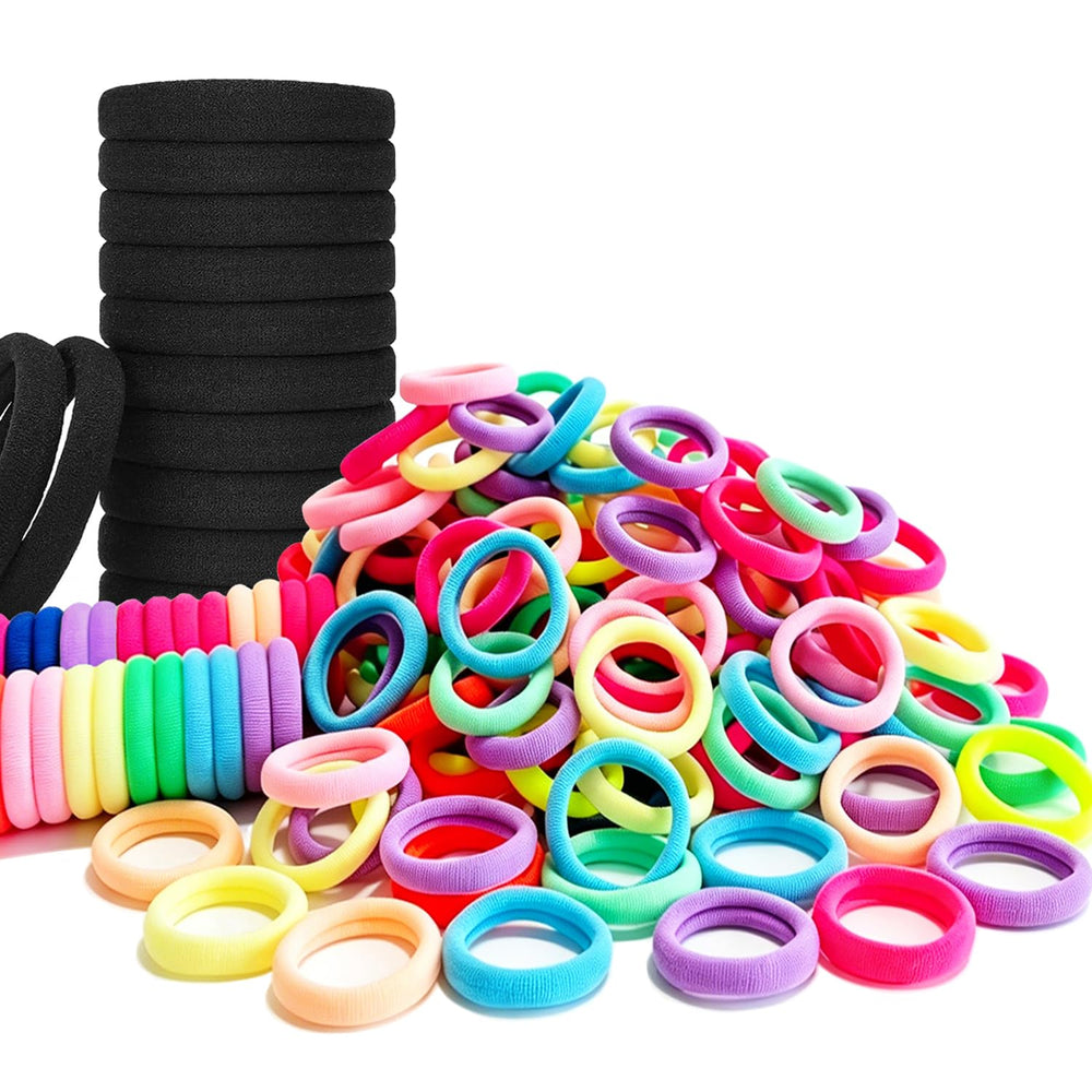 Lintopos front packaging showing multicolour hair ties and quantity benefit