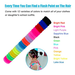 Lintopos in use on a child ponytail keeping hair neat and comfortable