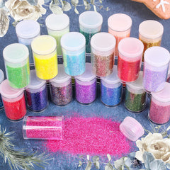 Linwulte glitter used on nail art example delivering salon-quality shimmer