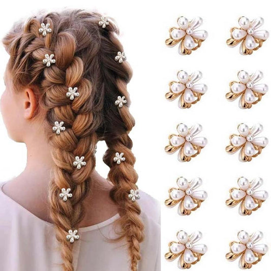 LINXI front packaging showing ten pearl daisy mini clips and set benefit