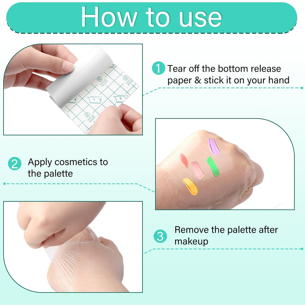 Linyuthia adhesive palette applied on hand demonstrating stable mixing benefit