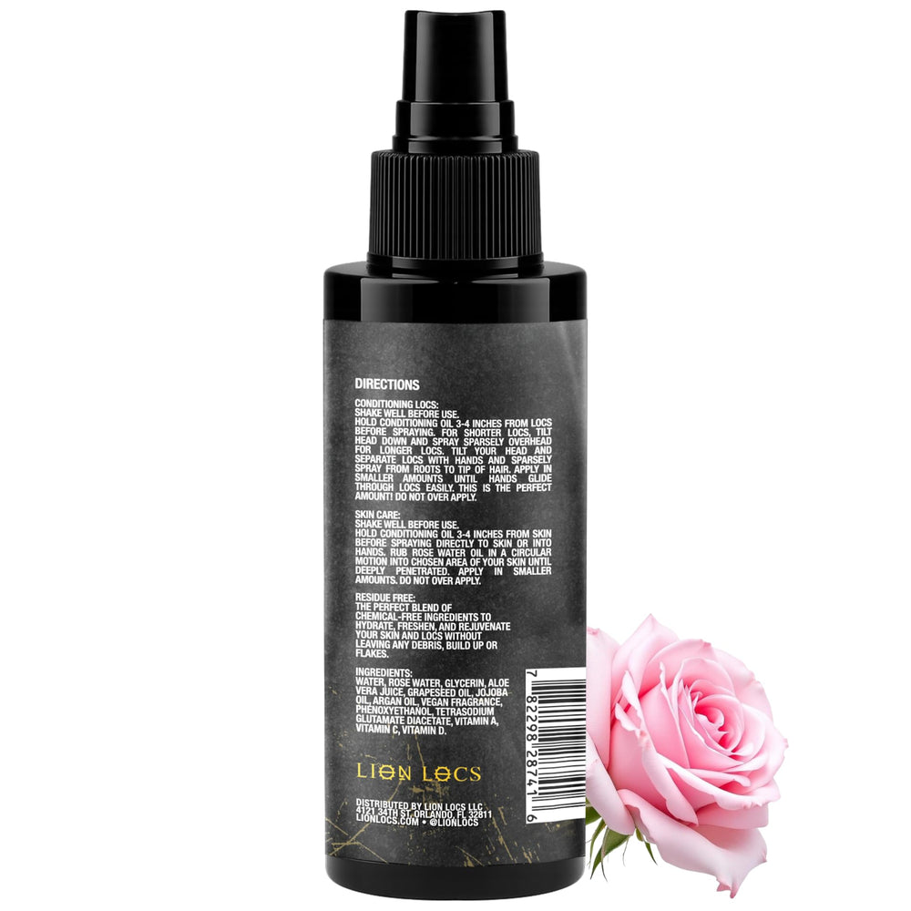 Lion Locs bottle staged on vanity showing daily routine and convenient use benefit