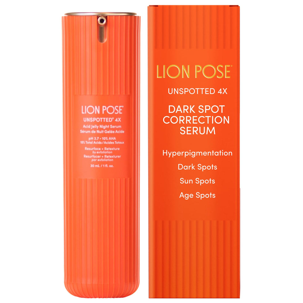 LION POSE front label showing product name and benefits