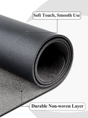LIONVISON microfiber leather close-up shows texture and easy-clean benefit