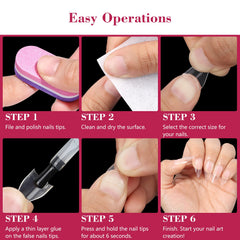 LIONVISON applying a tip on nail, demonstrates fast DIY adhesion