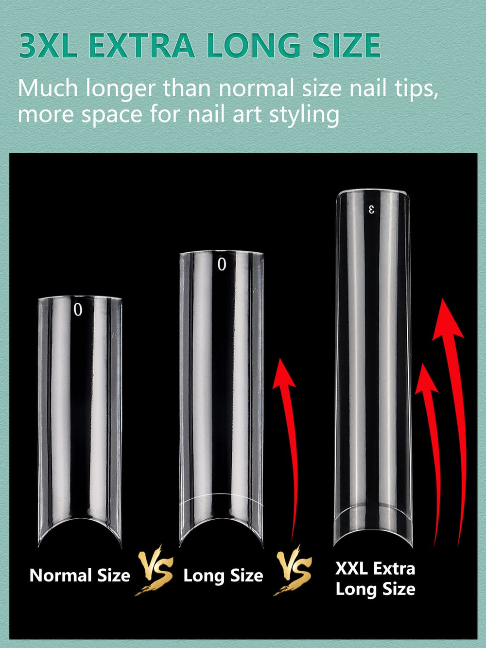 LIONVISON length comparison on natural hand demonstrating dramatic length