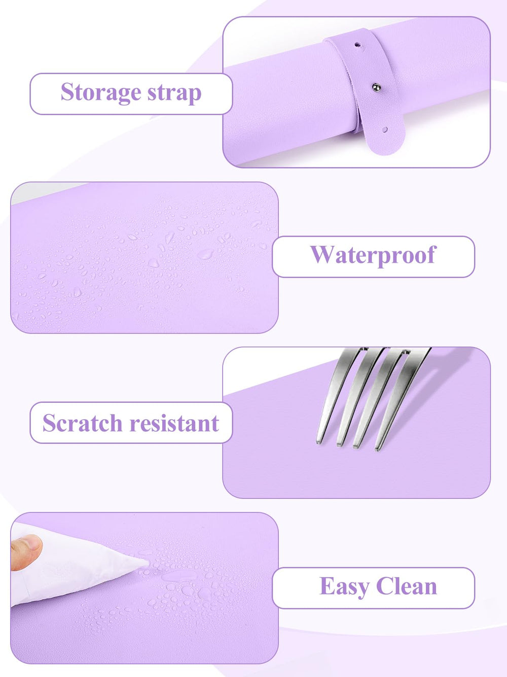 LIONVISON mat in use with arm rest and nail tools for stability