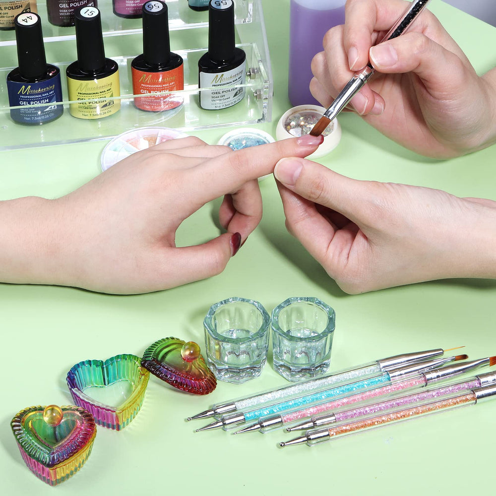 LIONVISON brushes beside a hand for scale showing compact, ergonomic handles