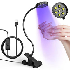 LIORA front view of compact nail lamp showing easy placement and fast curing