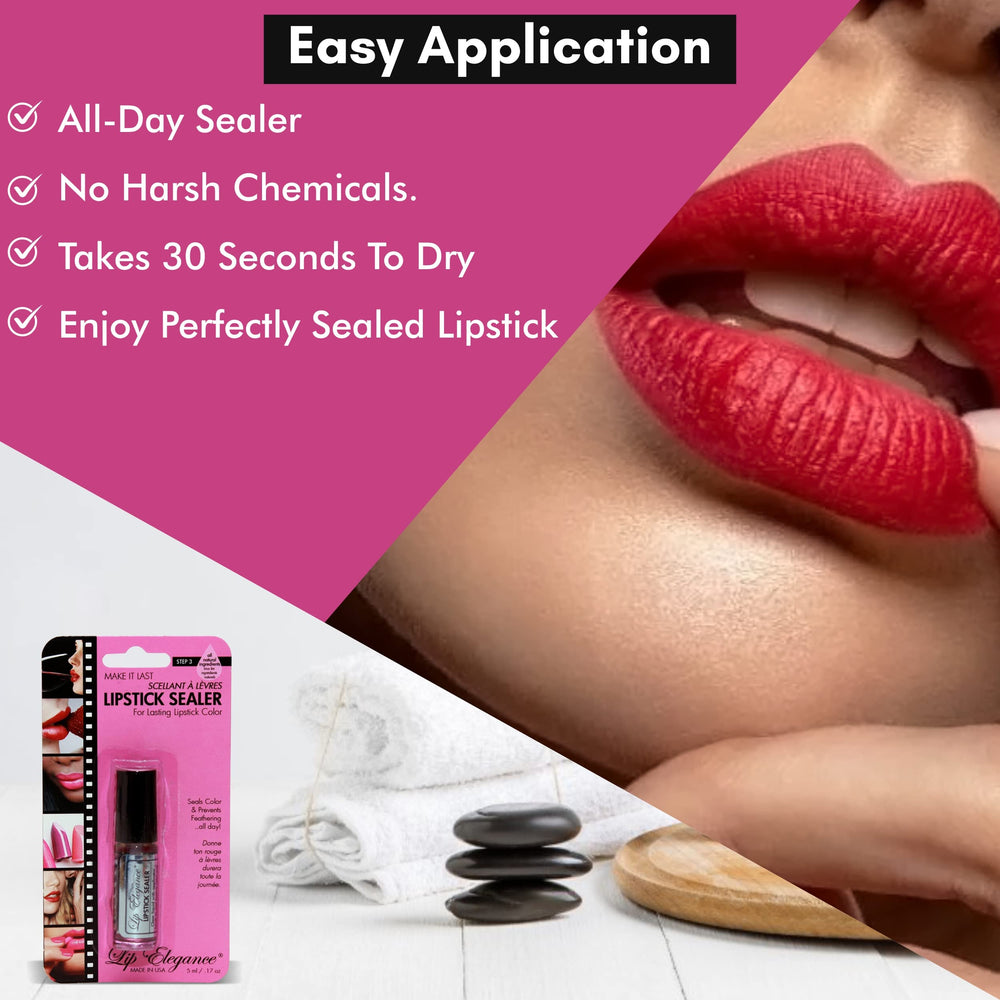 Lip Elegance placed inside a purse to show travel convenience and quick touch-ups