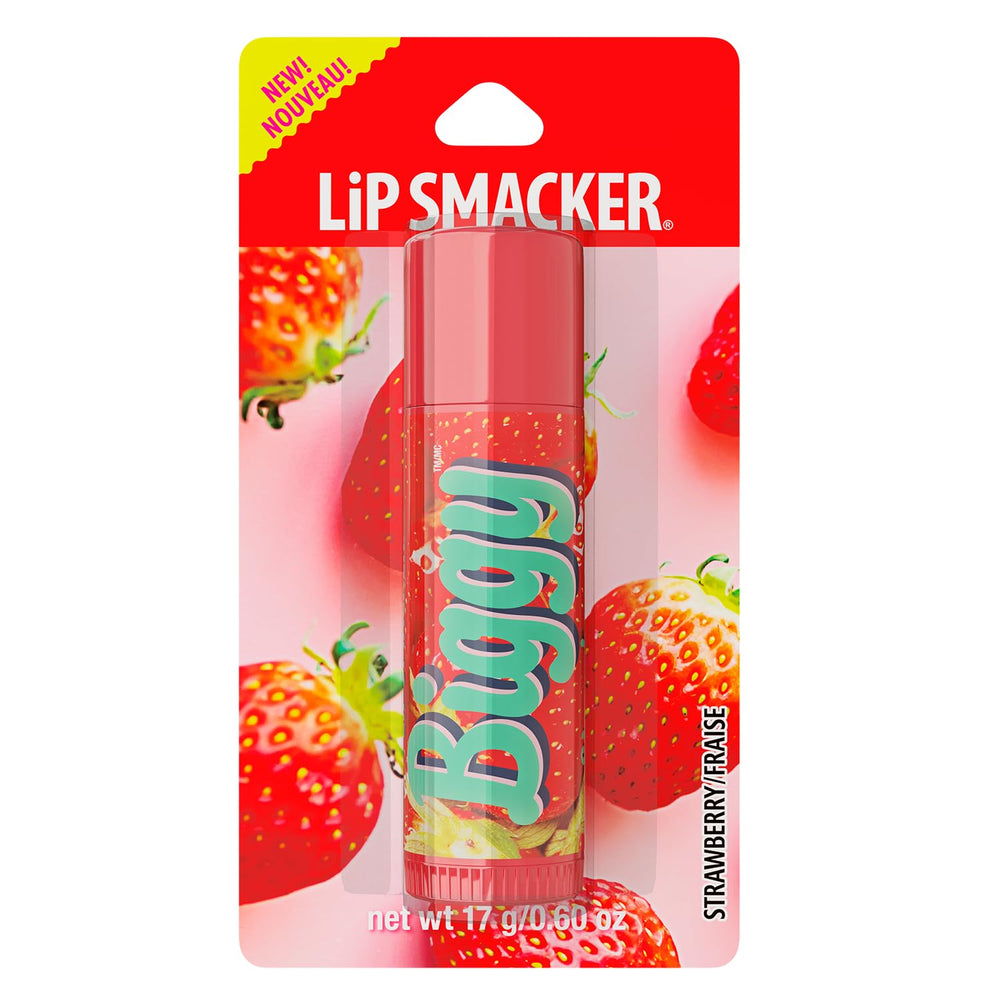 Lip Smacker Biggy front packaging showing strawberry design and collectible appeal
