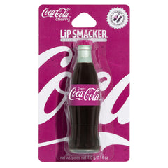 Lip Smacker Cherry Coke close-up of balm texture and moisturizing sheen