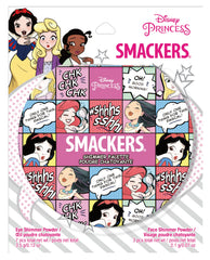 Lip Smacker closeup of pan texture showing smooth pigments and easy-blend benefit