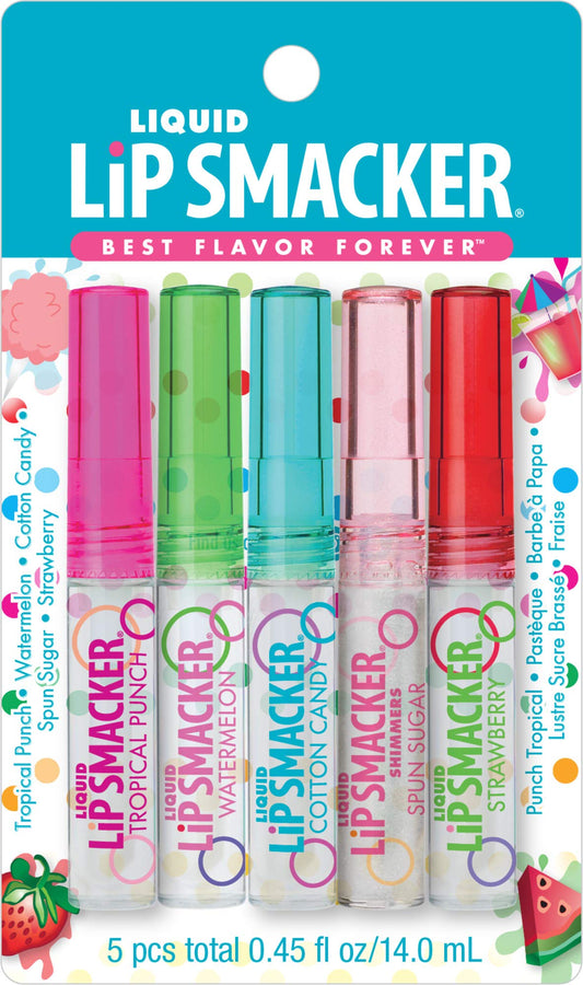 Lip Smacker front packaging showing five gloss tubes and branding for easy gifting