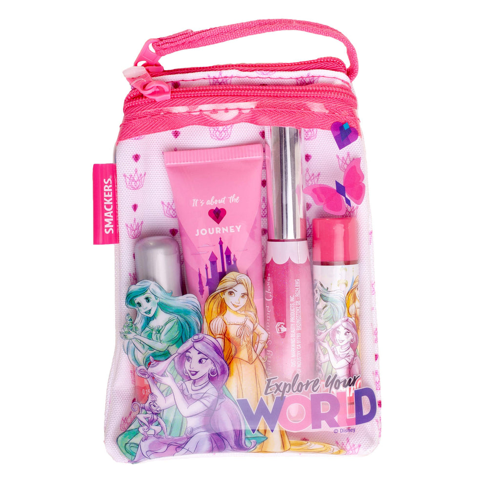 Lip Smacker front packaging showing the Princess Glam Bag and colorful products for gifting benefit