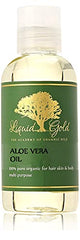 Liquid Gold Inc bottle front label showing organic aloe vera oil benefits