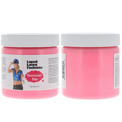 Liquid Latex Fashions pouring fluorescent pink latex demonstrates smooth flow