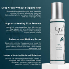 Lira Clinical gel texture close-up demonstrating smooth hydrating feel